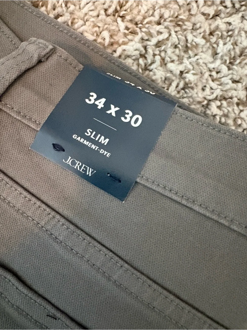 J. Crew Slim Stretch Jeans in Olive Green